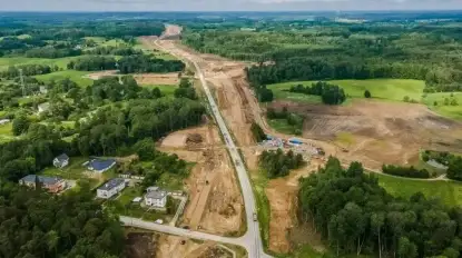 Protest przeciwko zmianie wariantu budowy trasy S16 na Mazurach