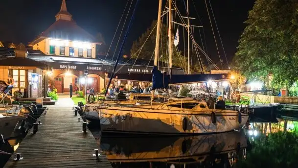 Noc w porcie Keja w Węgorzewie, sierpień 2021