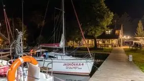 Zdjęcia nocne portu w Wierzbie przy jeziorze Bełdany - zdjęcie 26