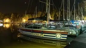 Zdjęcia nocne portu w Wierzbie przy jeziorze Bełdany - zdjęcie 22