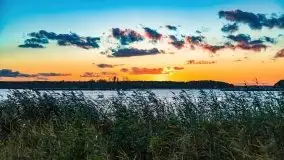 Zachód słońca nad jeziorem Kirsajty, wrzesień 2021 r. - zdjęcie 3