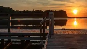 Ognisty zachód przy porcie Ognisty Ptak, jezioro Święcajty - zdjęcie 15