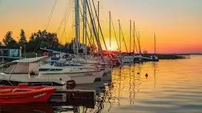 Wrześniowy wschód słońca w Wilkasach - porty AZS i PTTK Wilkasy - zdjęcie 1