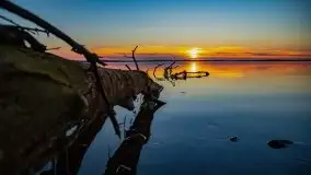 Zachód słońca nad jeziorem Dobskim, wrzesień 2021 - zdjęcie 1