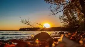 Zachód słońca, Giżycko, jezioro Niegocin, październik 2021 r. - zdjęcie 36