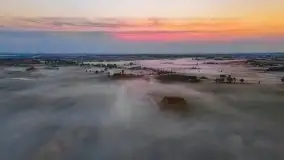 Październikowy wschód słońca, mgły i szron - zdjęcie 22