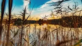 Zachód słońca nad jeziorem Krzywa Kuta - zdjęcie 1