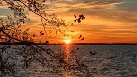 Zachód słońca nad jeziorem Dargin, październik 2021 - zdjęcie 31