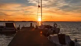 Zachód słońca nad jeziorem Dargin, październik 2021 - zdjęcie 26