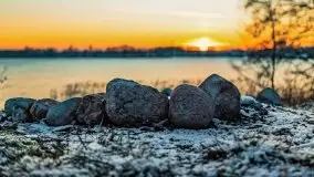 Zachód słońca nad jeziorem Święcajty, grudzień 2021 r. - zdjęcie 25