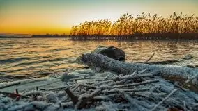 Zachód słońca nad jeziorem Święcajty, grudzień 2021 r. - zdjęcie 24