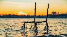 Zachód słońca nad jeziorem Święcajty, grudzień 2021 r. - zdjęcie 32