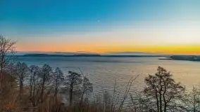 Zachód słońca nad jeziorem Święcajty, grudzień 2021 r. - zdjęcie 13