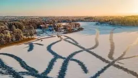 Zimowy wschód i południe w Strandzie nad jeziorem Kisajno - zdjęcie 8