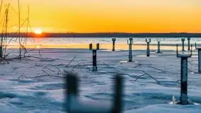 Wschód słońca nad jeziorem Łabap w Radziejach - zdjęcie 17