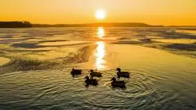 Styczniowy zachód słońca nad jeziorem Święcajty, 2022 r. - zdjęcie 26