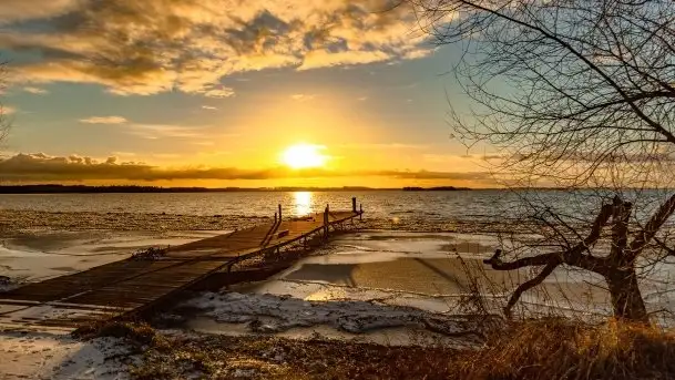 Styczniowe słońce, jezioro Dargin i kra... - zdjęcie 3