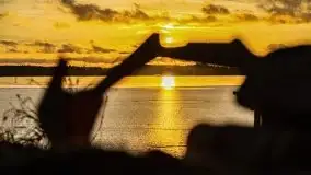 Zachód słońca nad jeziorem Bocznym, styczeń 2022 - zdjęcie 45