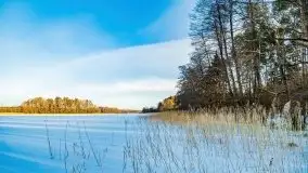 Zachód słońca przy wyspie Wydmińskiej, marzec 2021 r. - zdjęcie 2