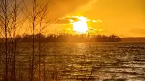 Zachód słońca nad jeziorem Niegocin, Bystry, luty 2021 - zdjęcie 28