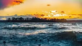 Zachód słońca nad jeziorem Niegocin, Bystry, luty 2021 - zdjęcie 42