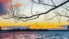 Zachód słońca nad jeziorem Niegocin, Bystry, luty 2021 - zdjęcie 35