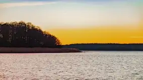 Jezioro Kisajno po zachodzie słońca, luty 2022 r. - zdjęcie 16