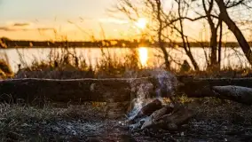 Zachód słońca nad jeziorem Kirsajty, marzec 2022 r. - zdjęcie 11