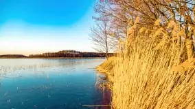 Zachód słońca nad jeziorem Kirsajty, marzec 2022 r. - zdjęcie 7