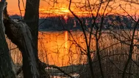 Marcowy zachód słońca nad jeziorem Kisajno - zdjęcie 9