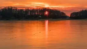 Marcowy zachód słońca nad jeziorem Kisajno - zdjęcie 7