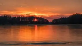 Marcowy zachód słońca nad jeziorem Kisajno - zdjęcie 32