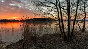 Marcowy zachód słońca nad jeziorem Kisajno - zdjęcie 15