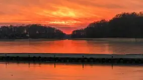 Marcowy zachód słońca nad jeziorem Kisajno - zdjęcie 26