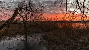 Marcowy zachód słońca nad jeziorem Kisajno - zdjęcie 57