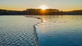 Zachód słońca nad jeziorem Krzywa Kuta - zdjęcie 2