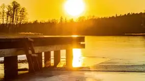 Zachód słońca nad jeziorem Krzywa Kuta - zdjęcie 10