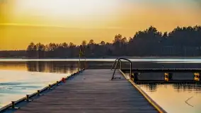 Zachód słońca nad jeziorem Tajty w Wilkasy Zalesie - zdjęcie 8