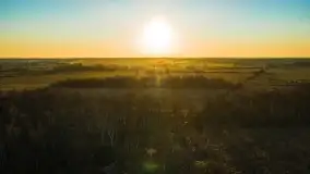 Zachód słońca nad Piszem i jeziorem Roś z drona - zdjęcie 23