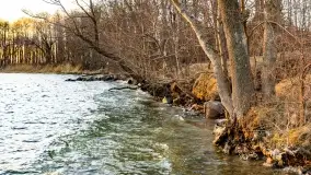 Zachód słońca nad jeziorem Dargin, przystań u Mielnika - zdjęcie 8