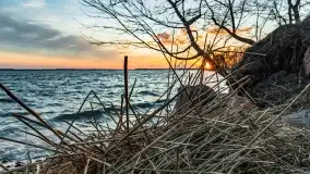 Zachód słońca nad jeziorem Dargin, przystań u Mielnika - zdjęcie 33