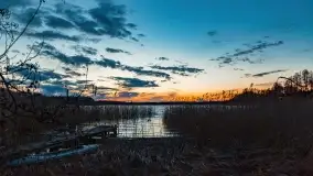 Zachód słońca nad jeziorem Stręgiel - zdjęcie 12