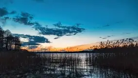 Zachód słońca nad jeziorem Stręgiel - zdjęcie 10