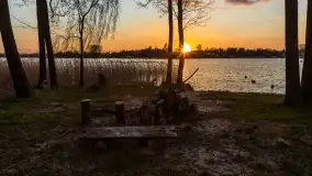 Zachód słońca nad jeziorem Boczne, widoczny z Rydzewa - zdjęcie 13