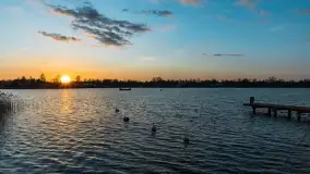 Zachód słońca nad jeziorem Boczne, widoczny z Rydzewa - zdjęcie 14