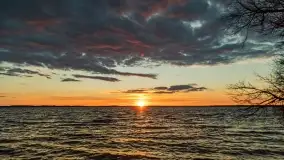 Zachód słońca nad jeziorem Dobskim, kwiecień 2022 - zdjęcie 21