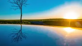 Złote, rzepakowe mazurskie pola z jeziorami w tle - zdjęcie 7