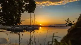 Wschód słońca nad jeziorem Mamry, Stanica Wodna Kietlice, czerwiec 2022 - zdjęcie 24