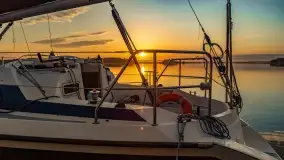 Wschód słońca nad jeziorem Mamry, Stanica Wodna Kietlice, czerwiec 2022 - zdjęcie 44