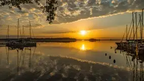 Wschód słońca nad jeziorem Mamry, Stanica Wodna Kietlice, czerwiec 2022 - zdjęcie 67